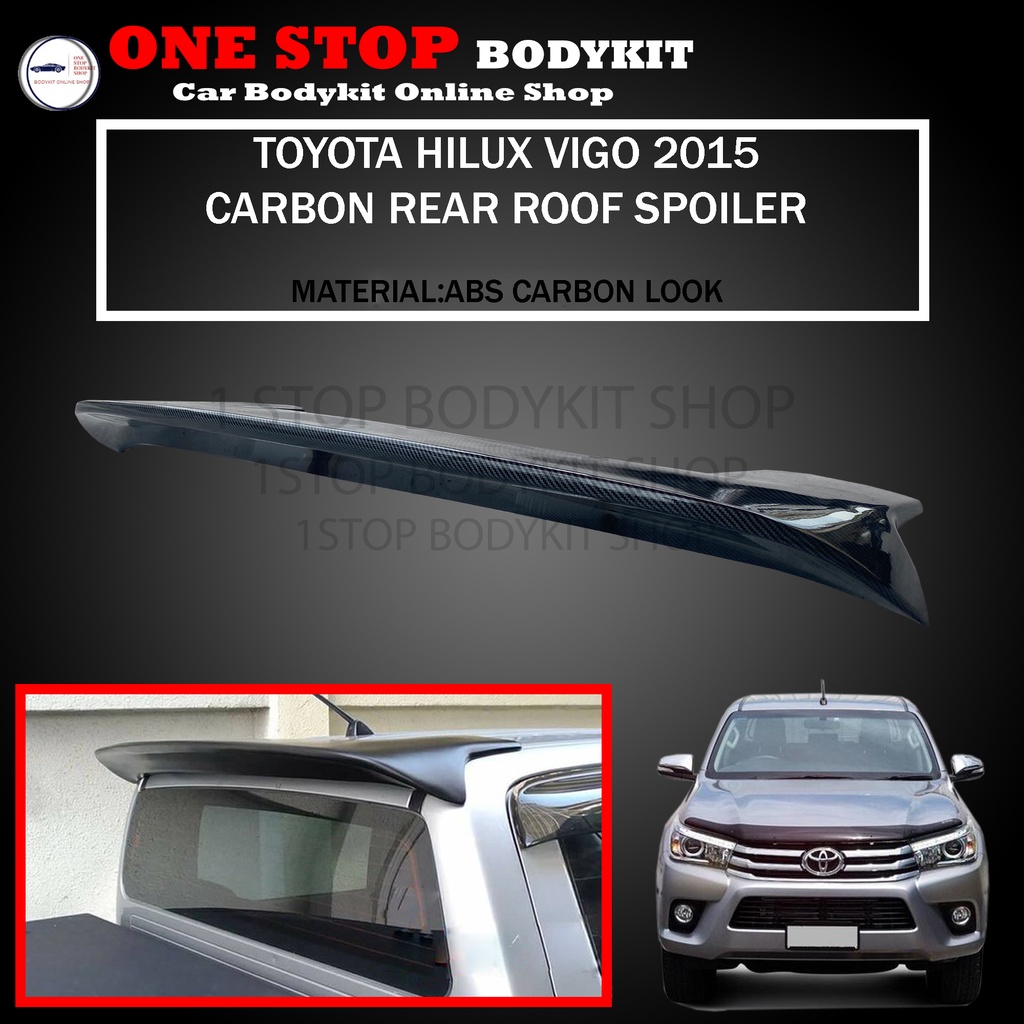 TOYOTA HILUX VIGO 2015 REAR SPOILER WITH BLACK PAINT ABS SKIRT LIP ...