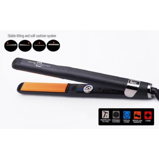 Akitz Keratiner Premium Hair Straightener Iron Made in Korea Shopee