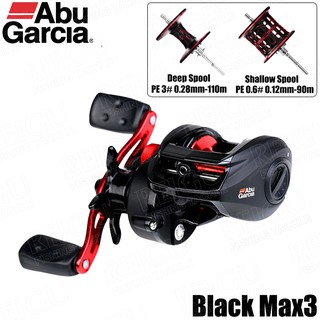 Original Abu Garcia Black Max3 BMAX3 Baitcasting Fishing reel Max Drag 8kg  BB4+1 Gear Ratio 6.4:1 Lure Fishing Reel Baitcast fishing wheel Deep Spool  Shalolw Spool