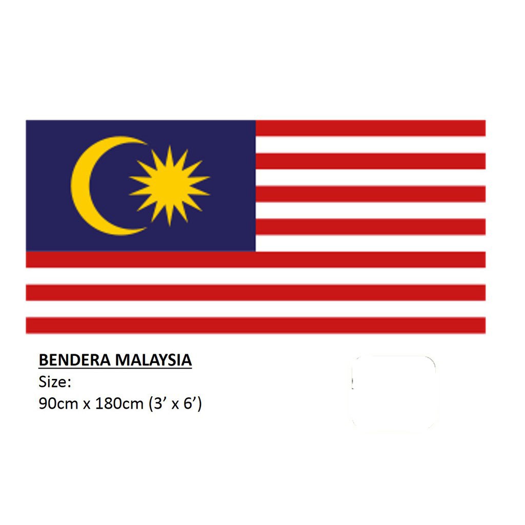 Malaysia Flag Bendera Malaysia 90cm X 180cm Shopee Malaysia