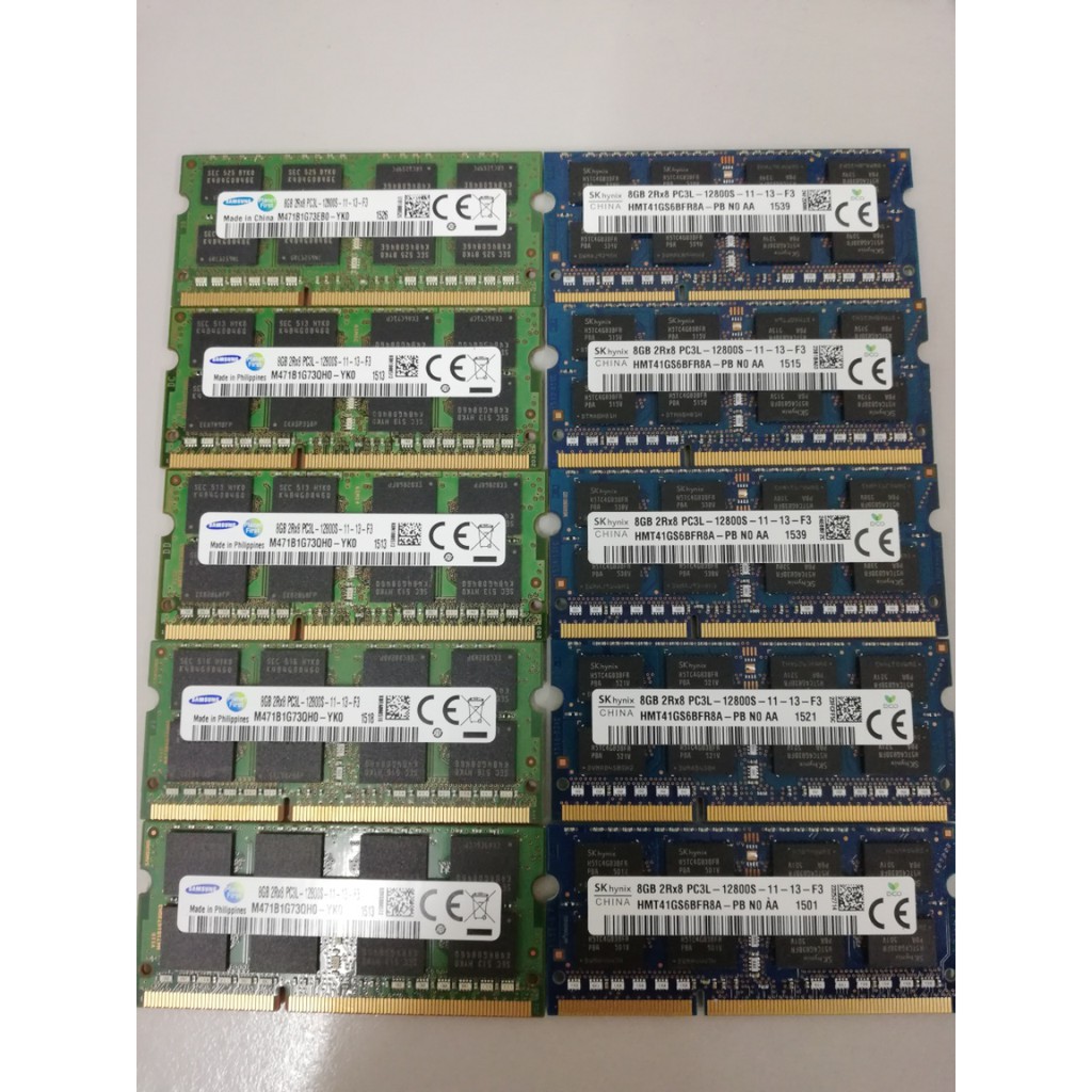 WHOLESALES DDR3L 8GB 1600 MHZ PC3-12800 1.35V SODIMM RAM SAMSUNG/SK ...