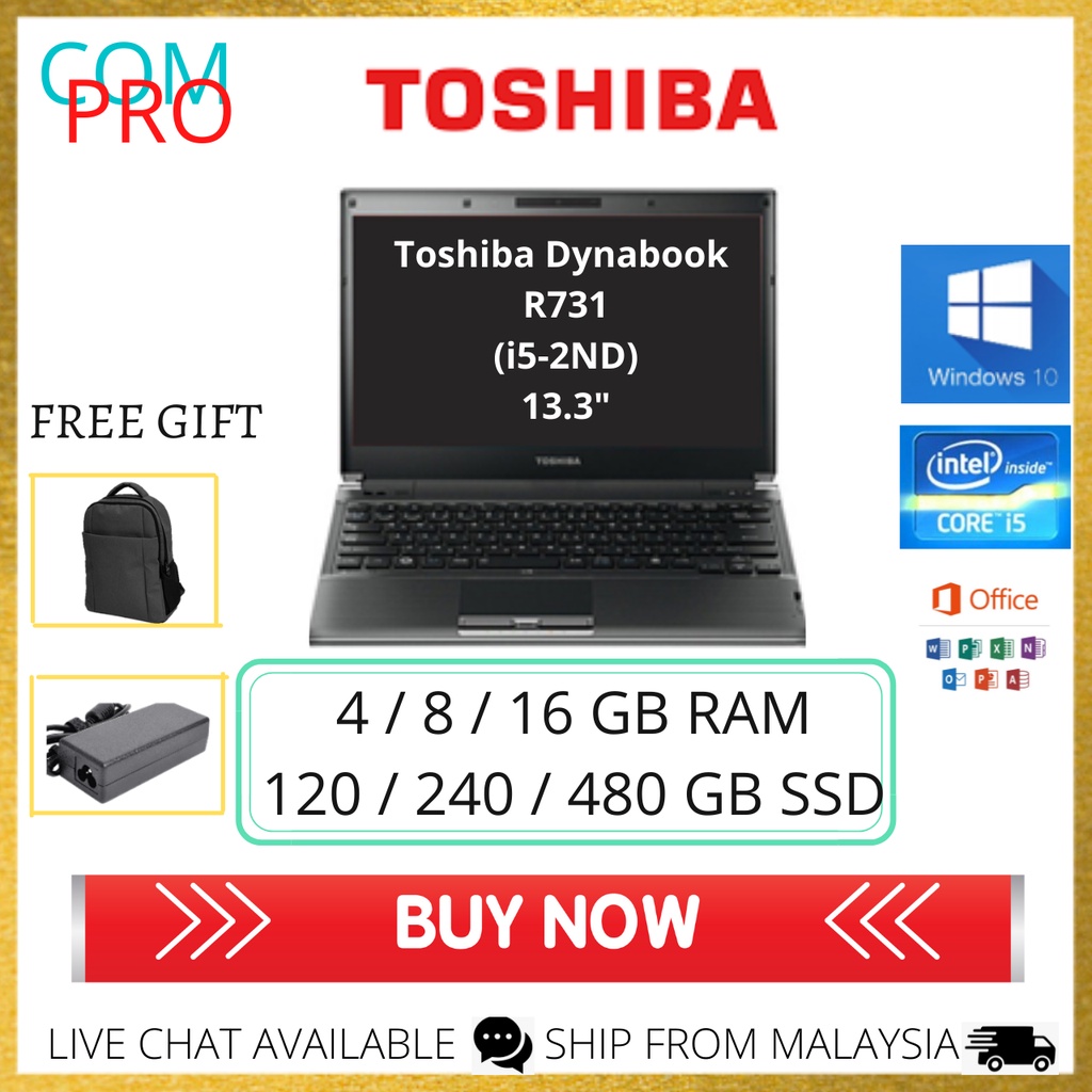 COMPRO] Refurbished Laptop Toshiba Dynabook R731 / 13.3