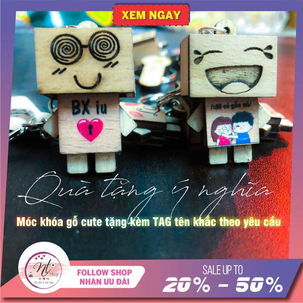 Super cute Danbo wooden keychain, Comes with a super cute, unique ...