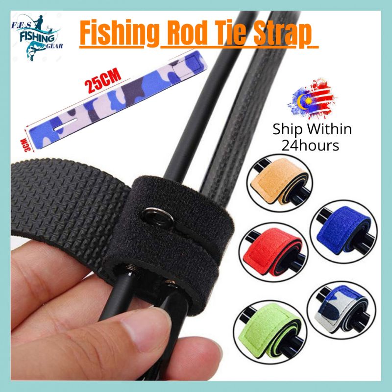 Fishing Rod Belts Cable Tie Strap Stretchy Finishing Rod Holders