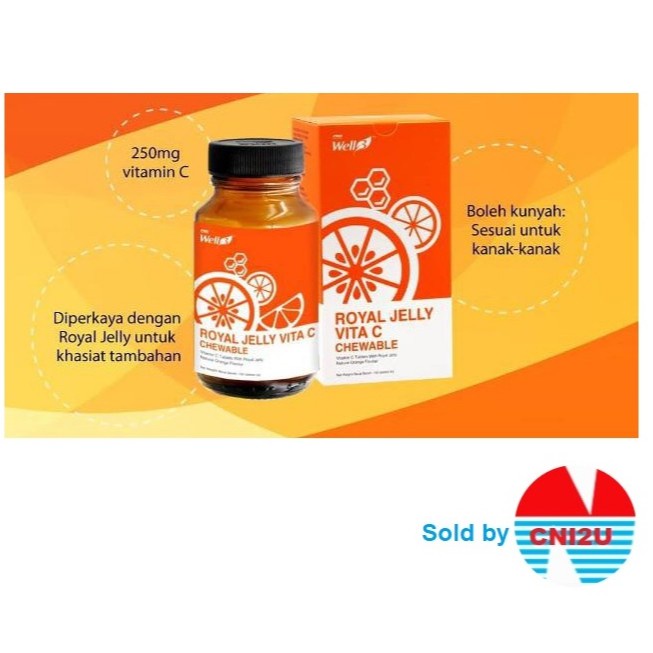 CNI Well3 Royal Jelly Vitamin C 100 tablets x 250mg (Increase immune