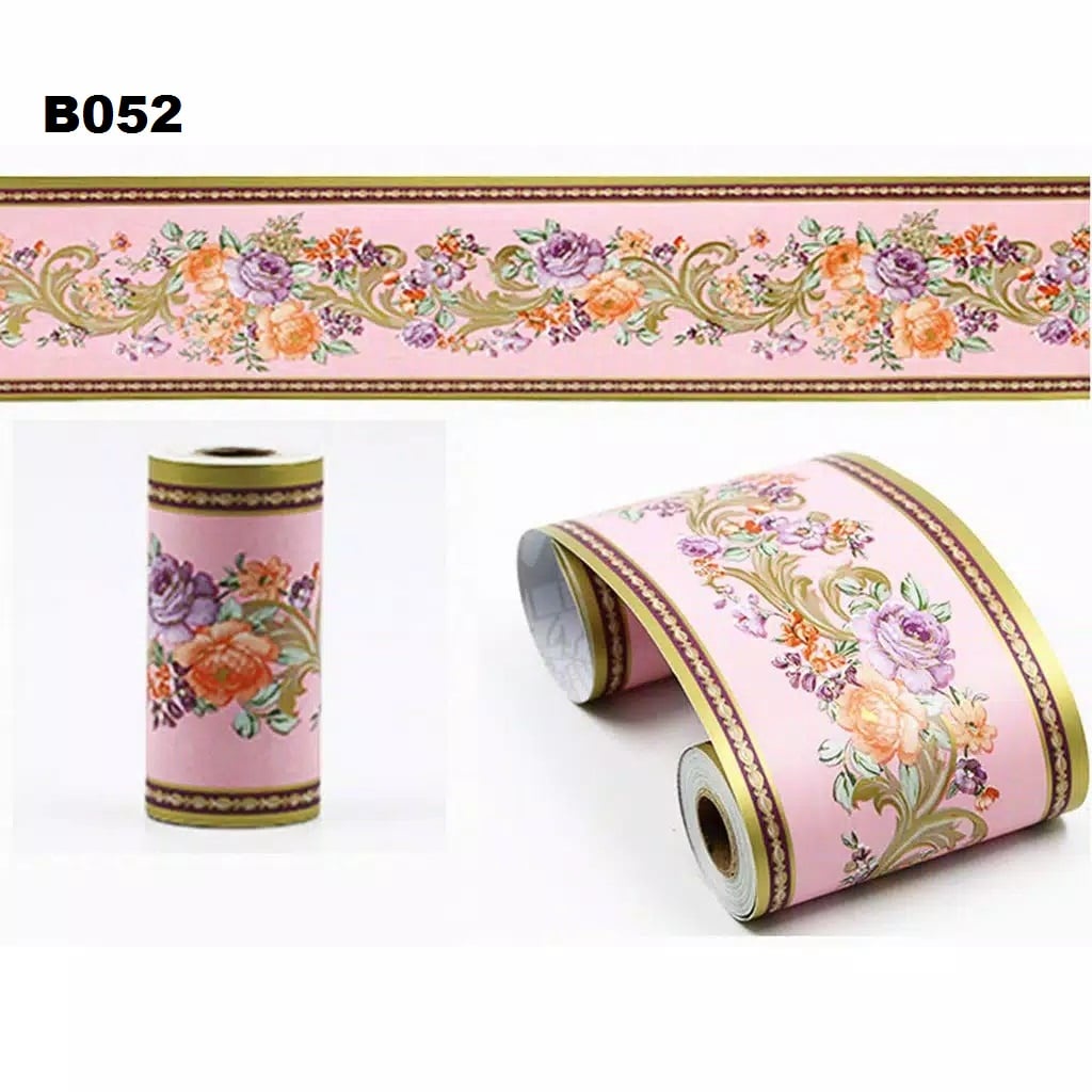 Wallpaper Border Lis Sticker Flower 10 Meters Long | Shopee Malaysia