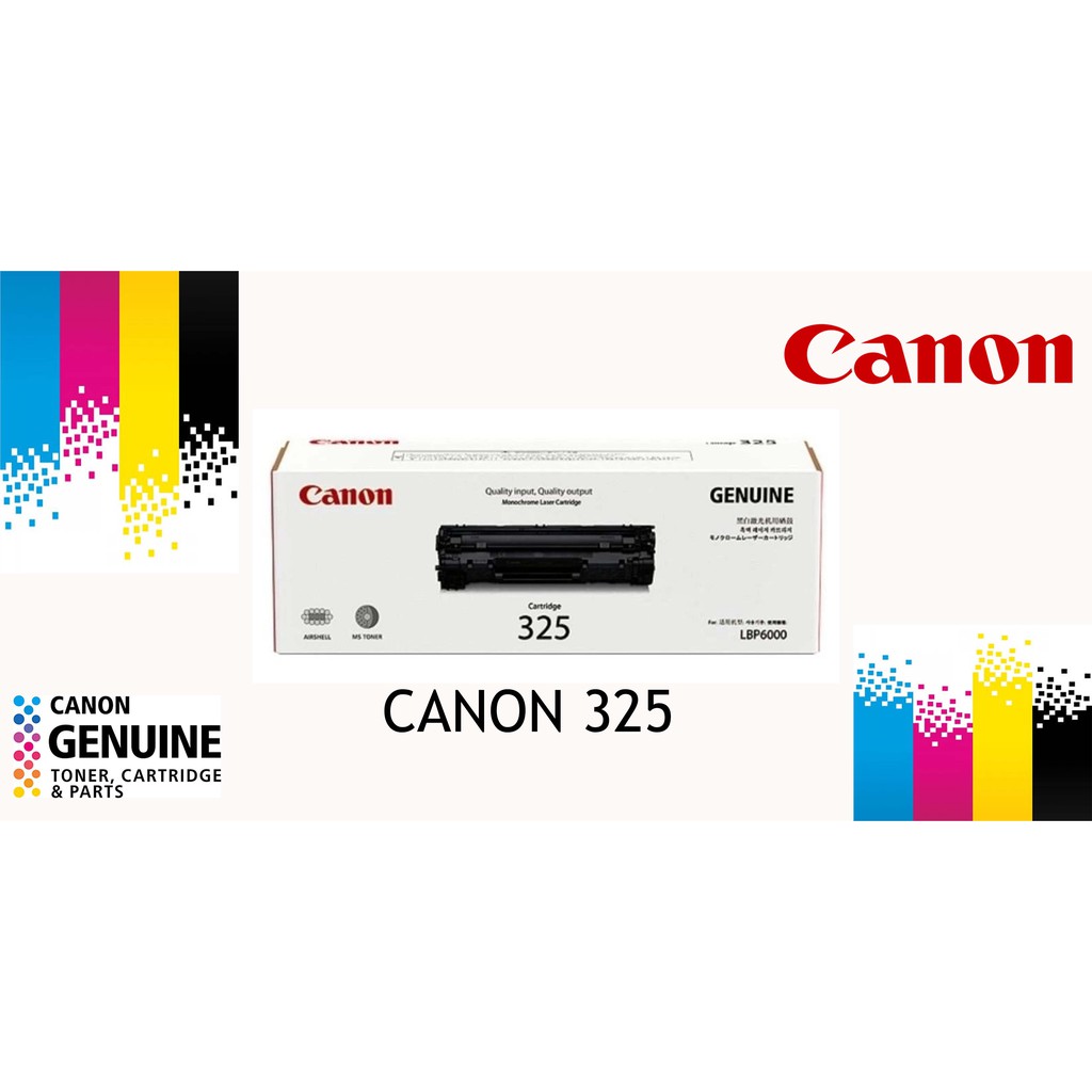 CANON 325 / CANON 325 GENUINE ORIGINAL TONER Mono Black Toner Cartridge ...