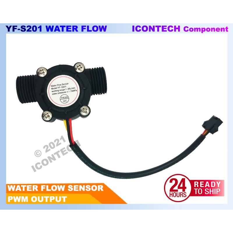 YFS201 Hall Effect Water Flow Sensor water flow meter Water Flow Measurement Shopee Malaysia