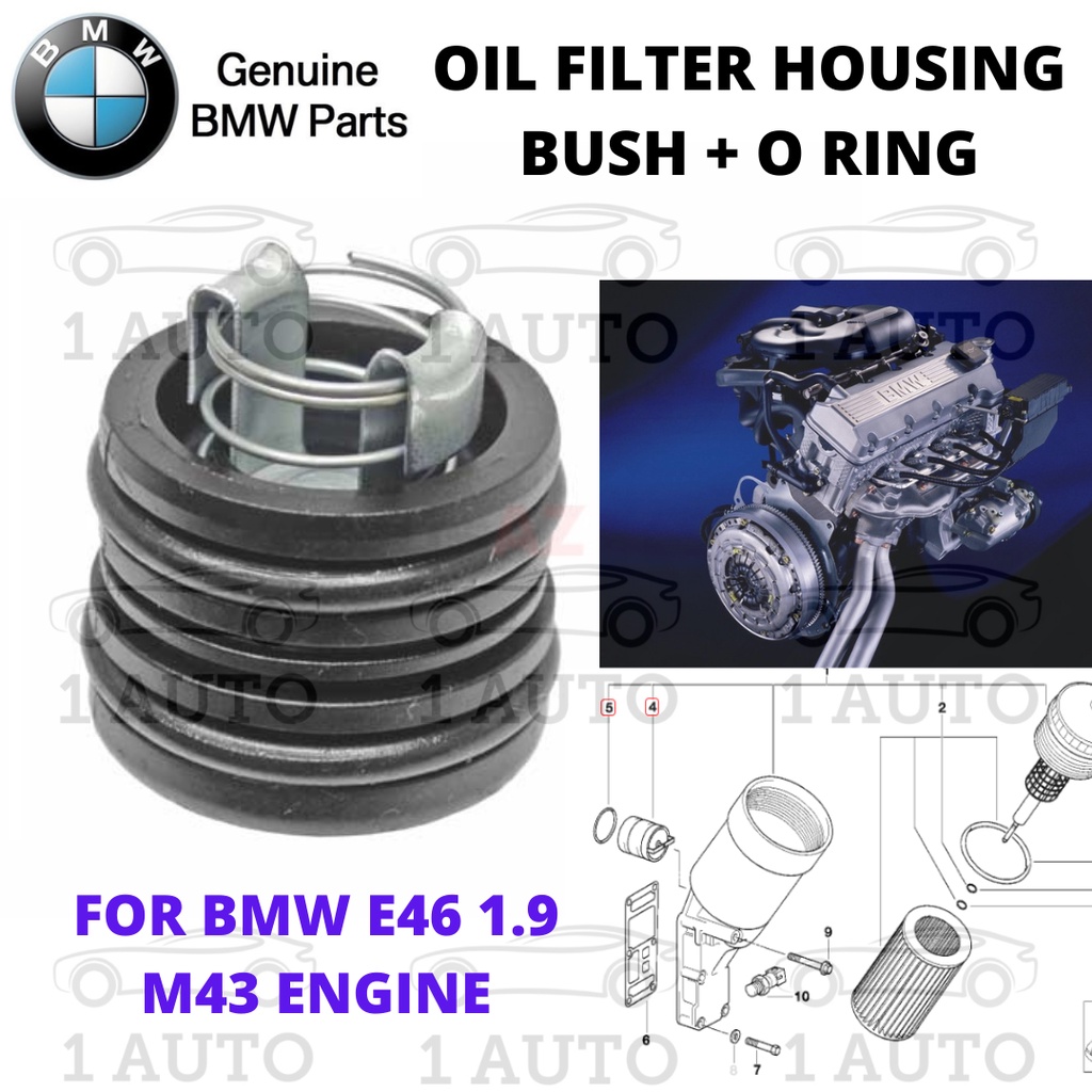 (GENUINE BMW PARTS) BMW OIL FILTER HOUSING BUSH with O-RING BMW E36 ...