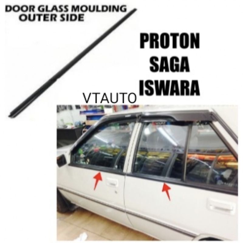 PROTON SAGA ISWARA OEM DOOR PANEL / DOOR GLASS MOULDING Shopee Malaysia