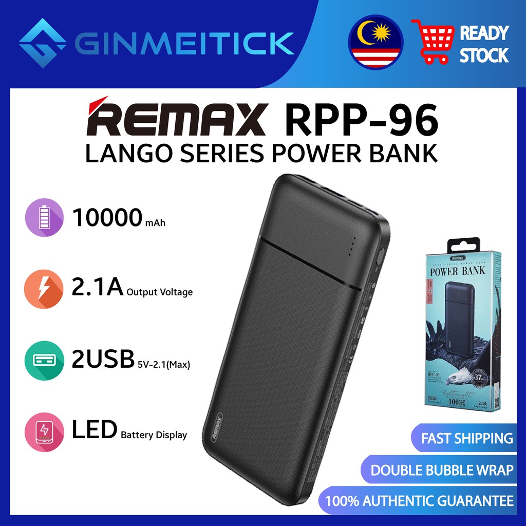 Remax RPP-96 Lango Series 10000mAh PowerBank | Shopee Malaysia