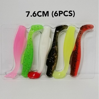 LURE,SANTEC HOGY MINNOW LUMINOUS SOFT BAIT 3″ (MIX COLOR