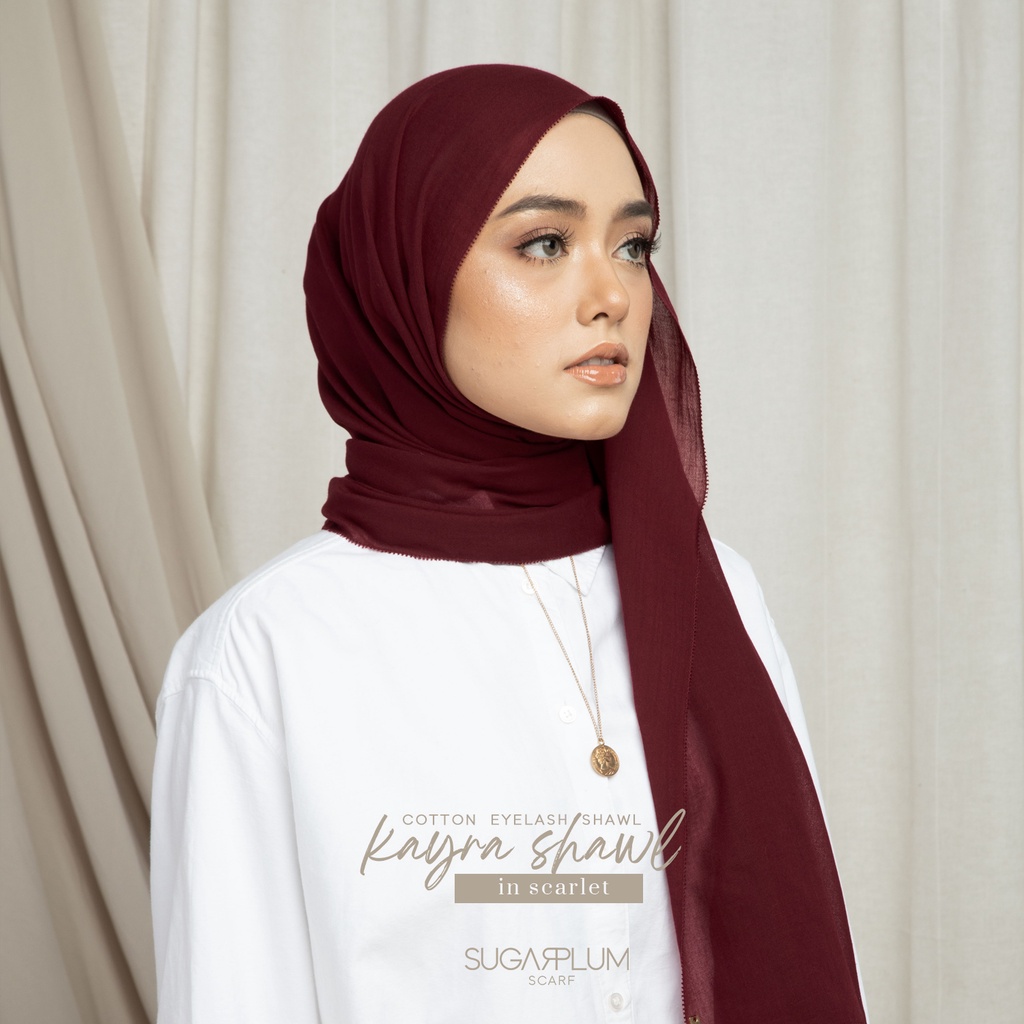 Kayra Shawl ︳Cotton Eyelash Shawl Shopee Malaysia