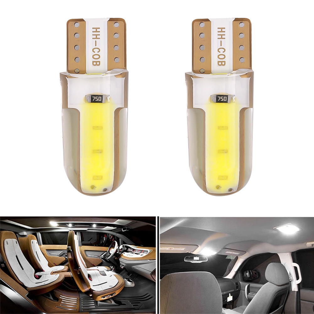 10PCS T10 Led W5w 194 Car Led Canbus 4/6/12 Smd Silica Gel Cob Lamps ...