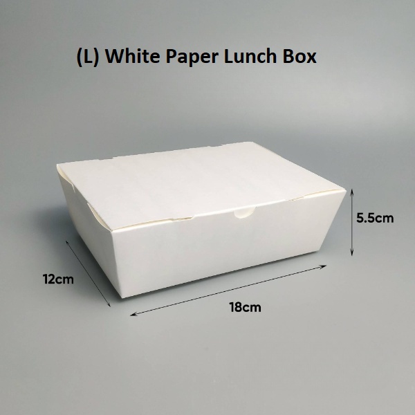 [50 pcs] @Paper Lunch Box@ / Brown Paper Lunch Box / Food Grade Paper ...