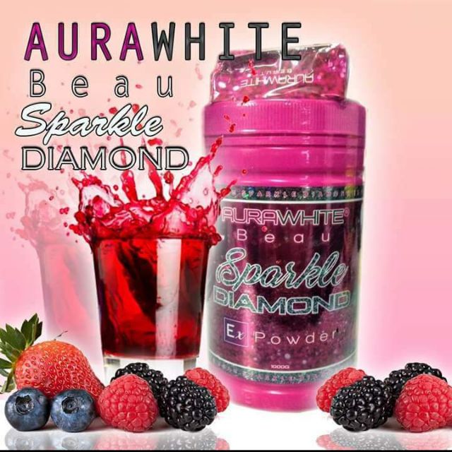 AURAWHITE Sparkle Diamond - Poudre Détox Au Collagène & Glutathion - 1000g - Neuf Sous Blister