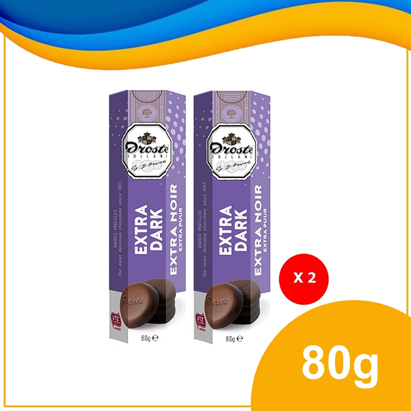 DROSTE 75% Cocoa Extra Dark Double Pack 85g x 2 [Exp: 22/3/ 2024 ...