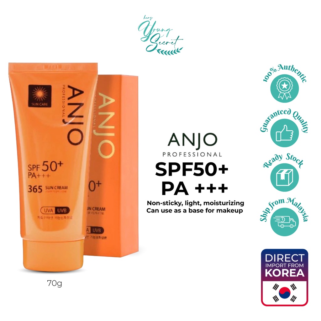 ANJO Professional 365 Sun Cream SPF50+ PA+++ 70g | Shopee Malaysia