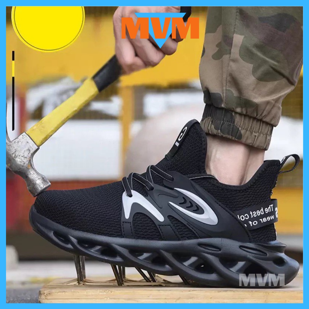 Men's Safety Boots shoes Kasut besi Oil Resistant Protector Military ...