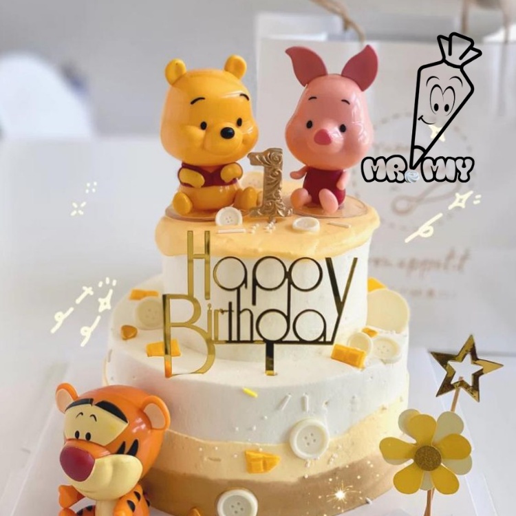 Winnie the Pooh Cake Topper Baking Ornament Bear Tiger Skin Pig