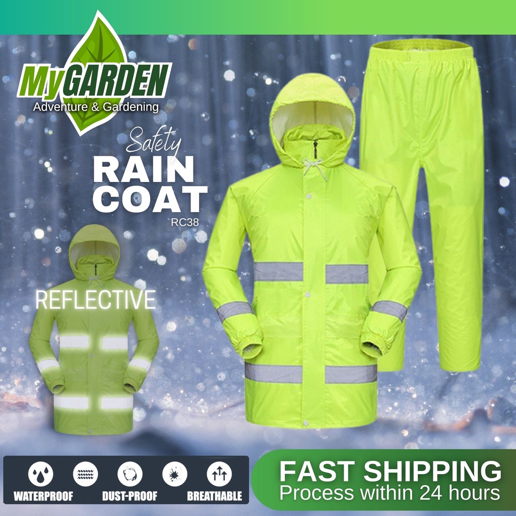 Reflective Safety Rain Coat Suit High Visibility Safety Rain Suit ...