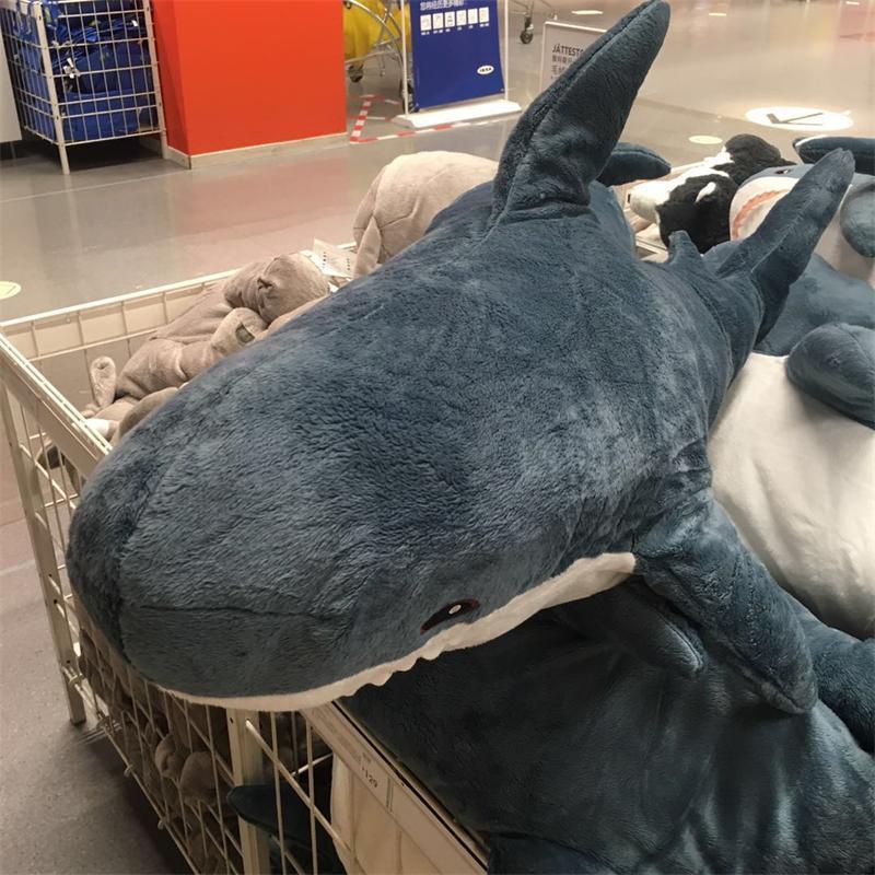 Ikea Big Shark Pillow Doll Plush Toy Bed Sleeping Doll Ah Woo Birthday