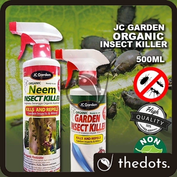 500ml JC GARDEN ORGANIC GARDEN & NEEM INSECT KILLER KILLS AND REPELS