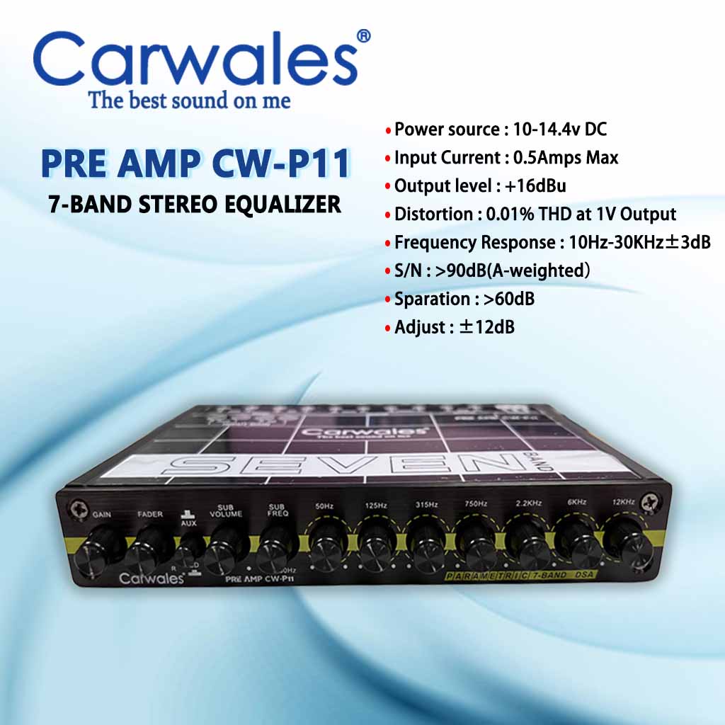 Carwales CWP11 PRE AMP 7Band Stereo Equalizer Shopee Malaysia