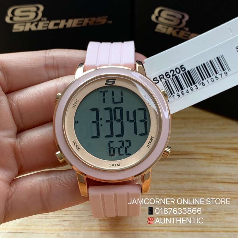 Skechers Women's Westport Quartz Metal and Silicone Sports Digital Watch