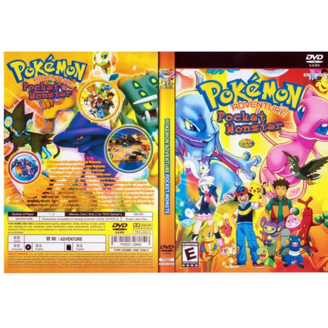 PS2 Game , Pokemon Adventure Pocket Monster (Dvd Games) | Shopee Malaysia