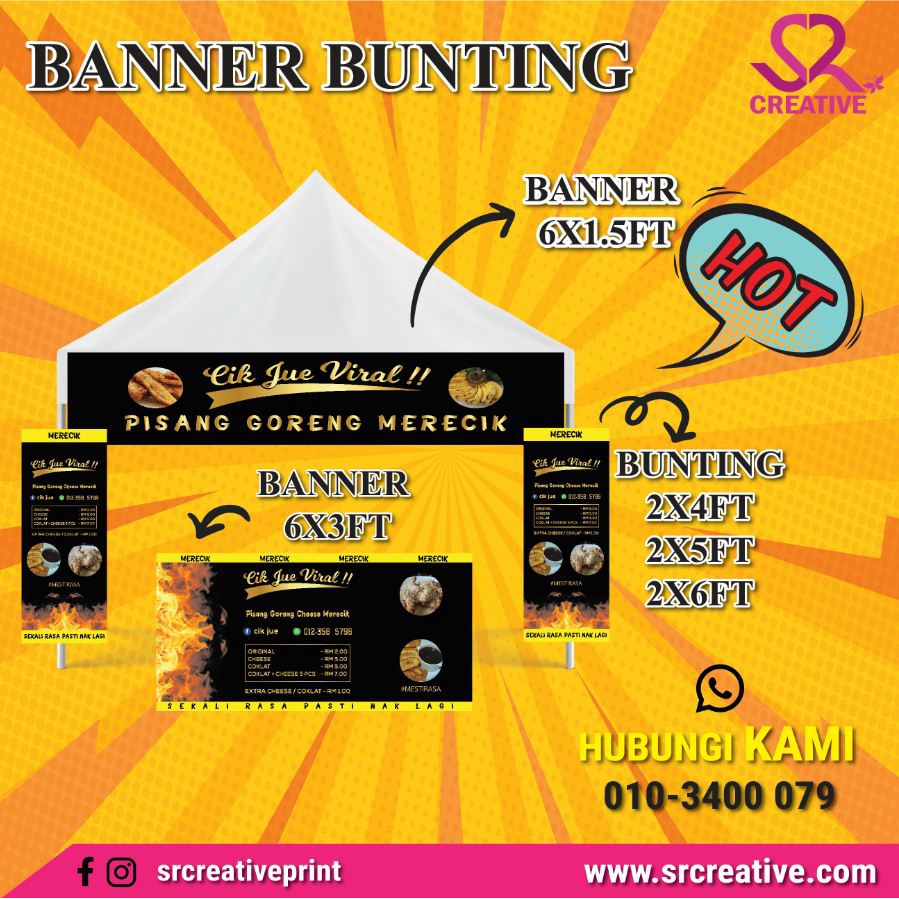 Julat Harga Rekaan Banner Mengikut Jenis dan Saiz