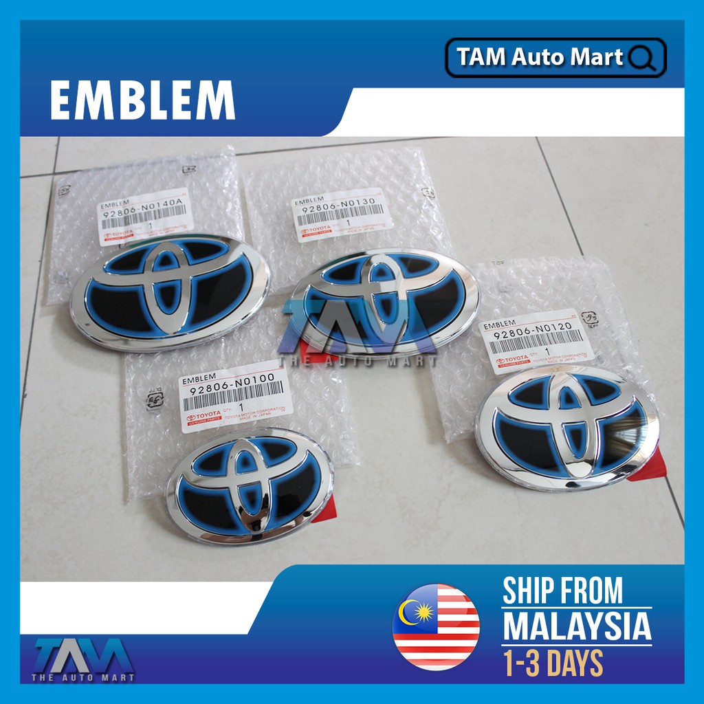 Toyota Hybrid Emblem Blue Emblem Logo Decoration Mm Tam Auto Mart Car Acccessories Shopee