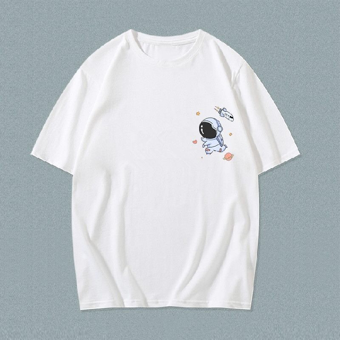 [Special Offer] Women's Astronaut Simple Loose Soft Short Sleeve ...