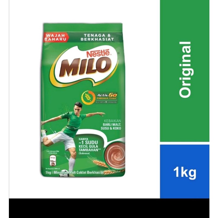 Milo Nestle Activ-Go Chocolate Malt Powder Softpack 【1kg】 | Shopee Malaysia