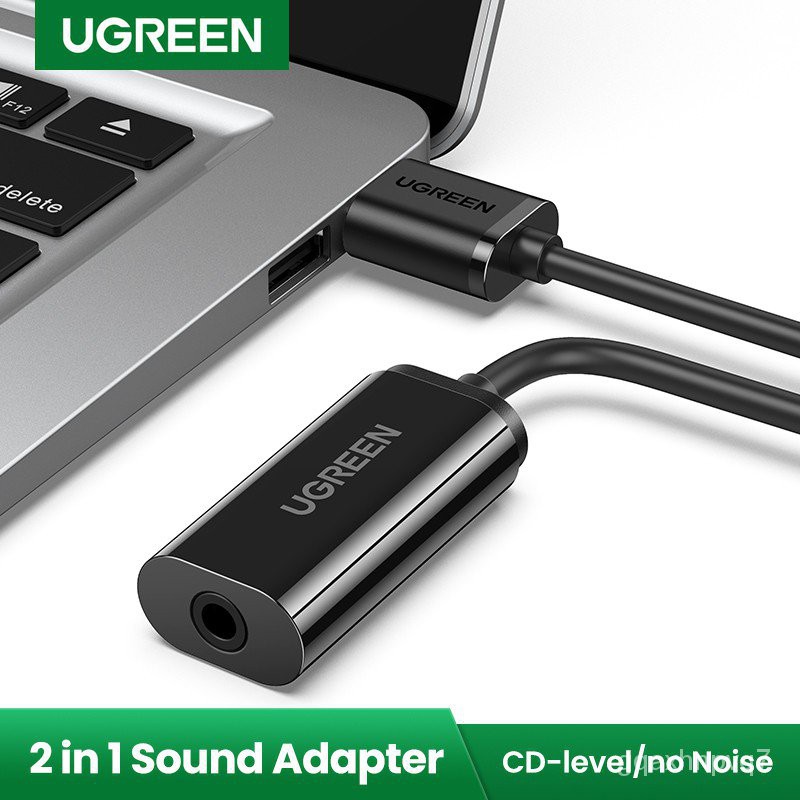 UGREEN Sound Card Audio Interface USB to 3.5mm External Sound Card for