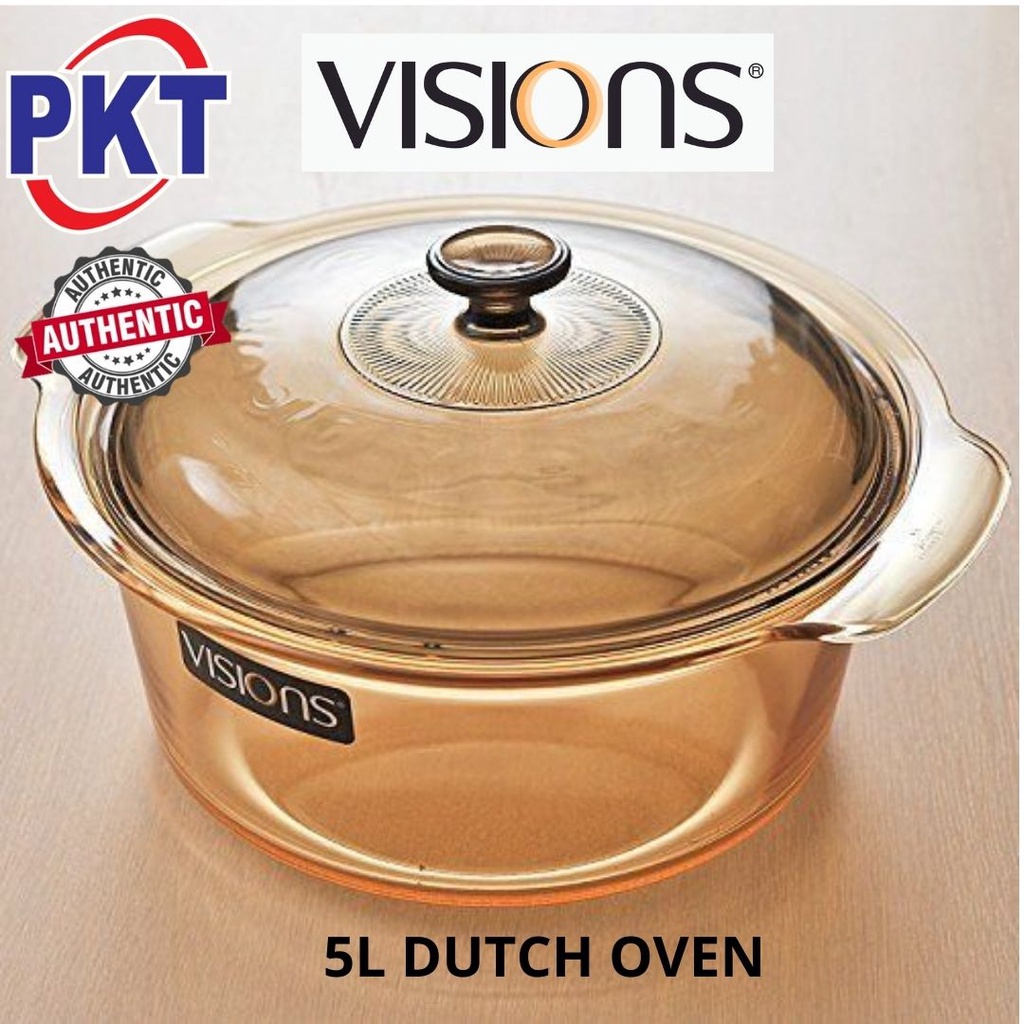 Visions Coperchio 5L rotonda Dutch Oven Con Vetro/copertura Ambra