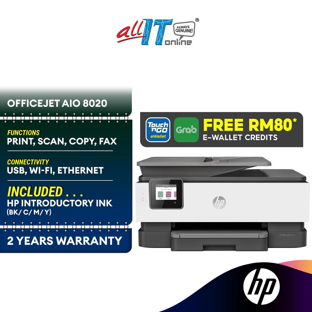 HP OfficeJet Pro 8020 All-in-One Printer (USB/ Wi-Fi/ Ethernet ...