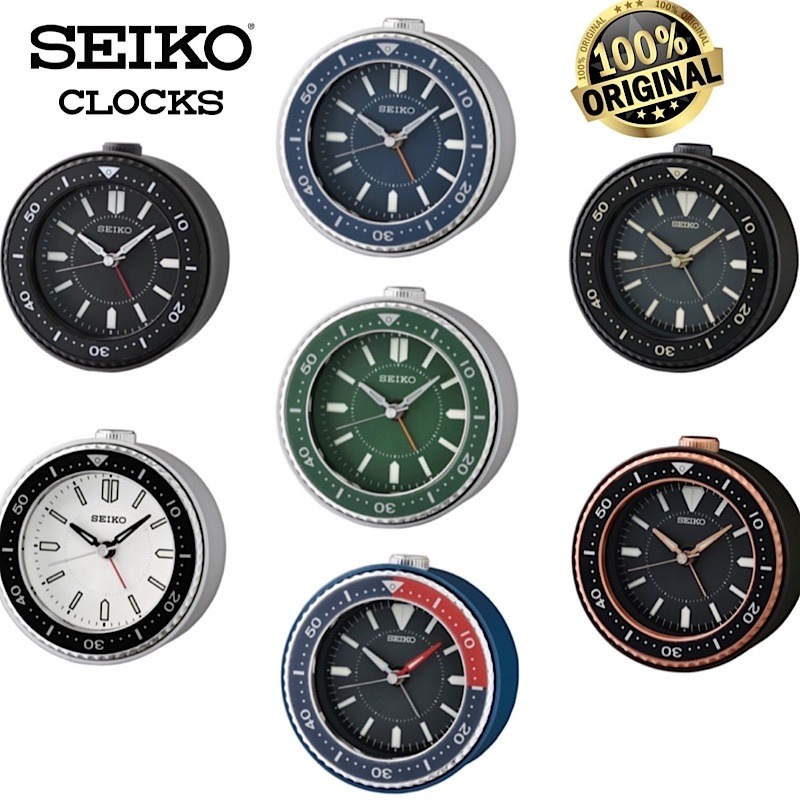 SEIKO Quiet Sweep Lumibrite Beep Alarm Diver Clock Light QHE184 Shopee Malaysia