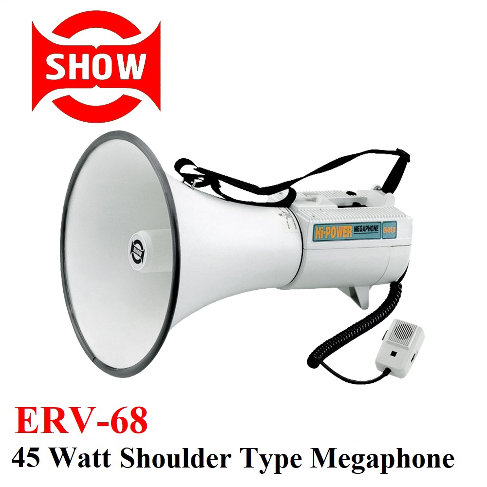 ER66S 25W HANDHELD MEGAPHONE WITH SHOULDER STRAP DOSS DOSS main image 0