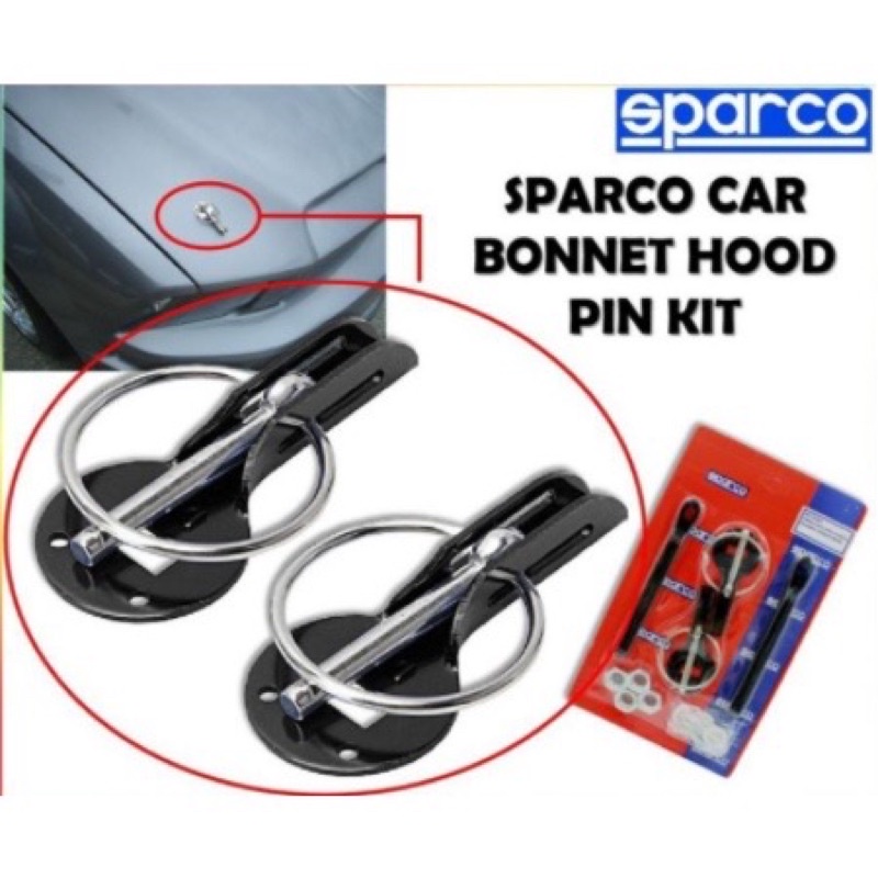 SPARCO LOCK PIN HOOD PIN LOCK UNIVERSAL HOOD PIN KIT
