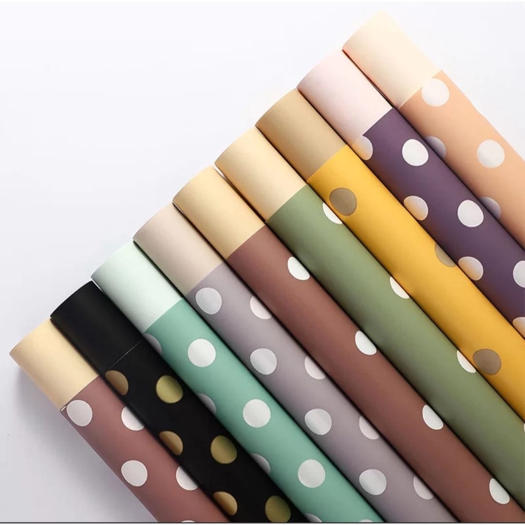 Polka Dot Waterproof Flower Wrapping Paper