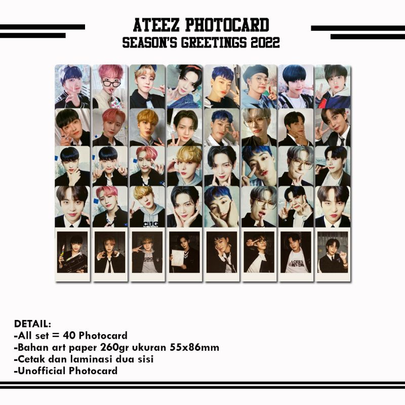 Ateez SEASON'S GREETINGS 2022 PHOTOCARD Shopee Malaysia