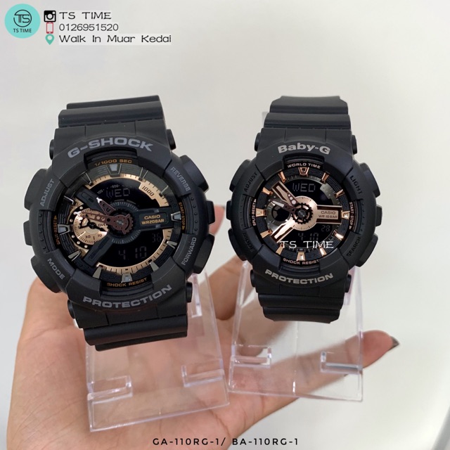 G SHOCK and BABY G Black x Rose Gold Couple Set GA 110RG 1A BA 110RG 1A GA 110RG 1 GA 110RG BA 110XRG BA 110 Shopee Malaysia