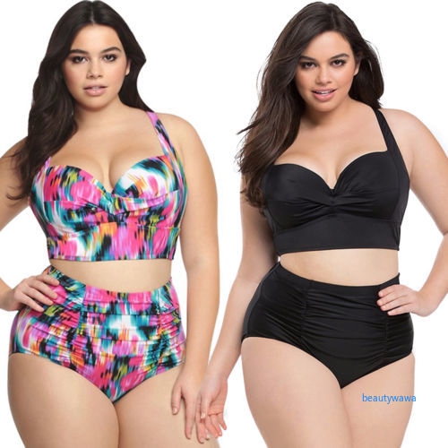 Plus Size Push-Up Bikini Tops, Support Swim Tops