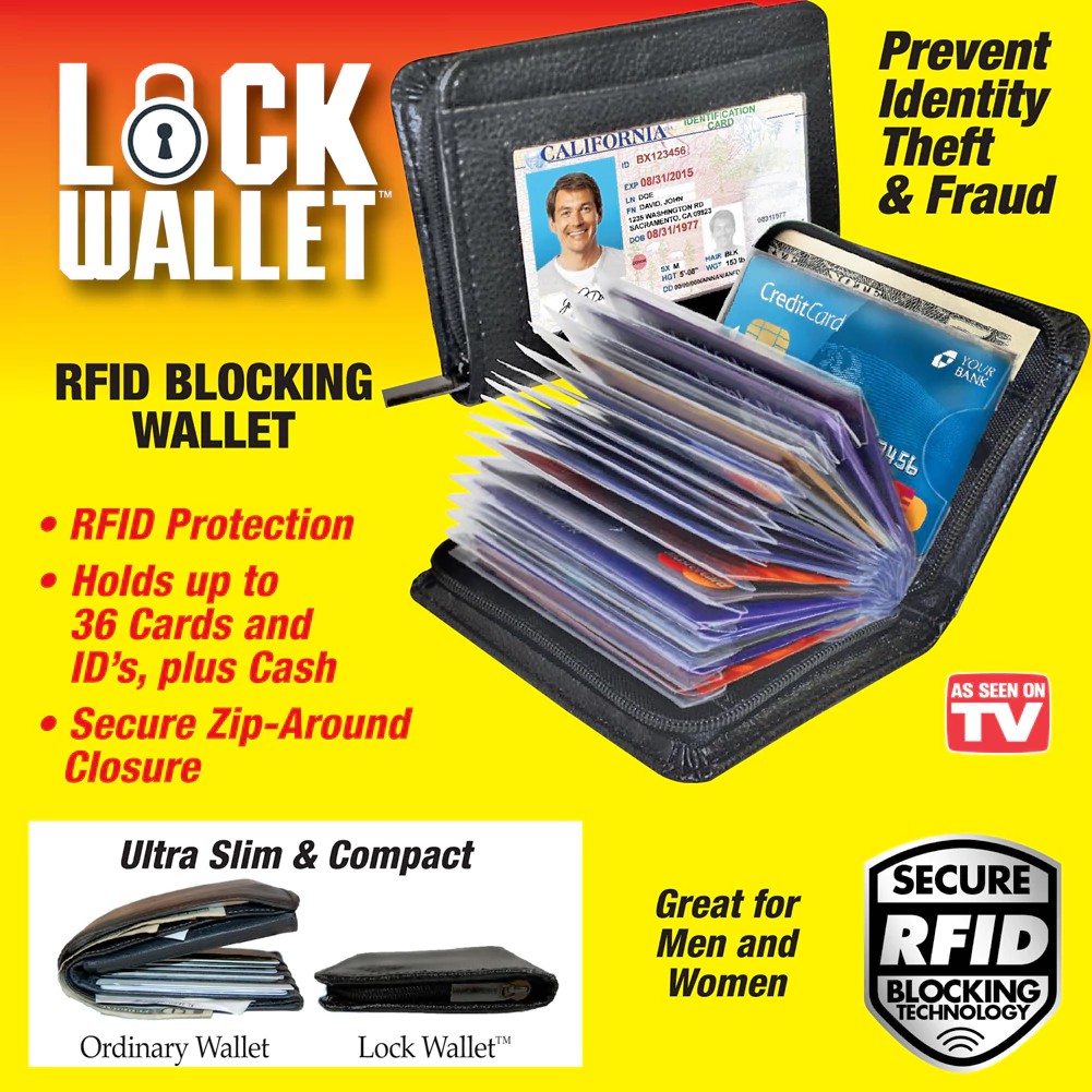 Lock Wallet - RFID Blocking Wallets for Men and Women | Shopee Malaysia