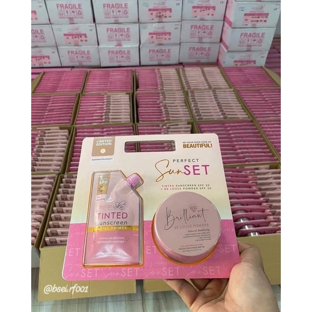 BRILLIANT PERFECT SUNSET TINTED SUNSCREEN SPF 30 + BB LOOSE POWDER SPF ...