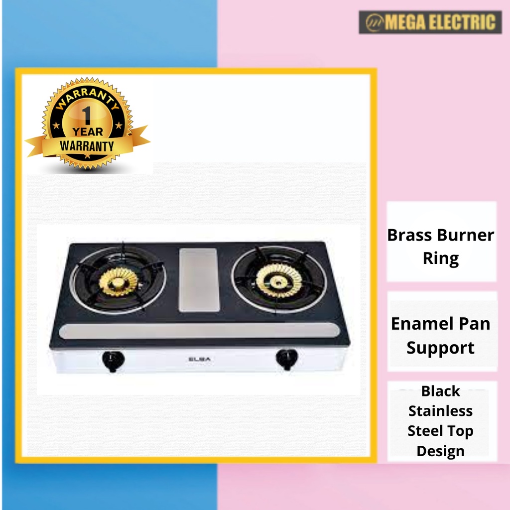 ELBA 2 BURNER GAS STOVE EGSM6992(SS) Shopee Malaysia