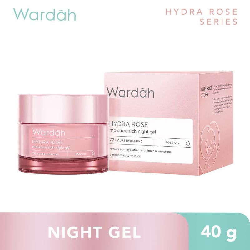 Wardah Hydra Rose Moisture Rich Night Gel 40g | Shopee Malaysia