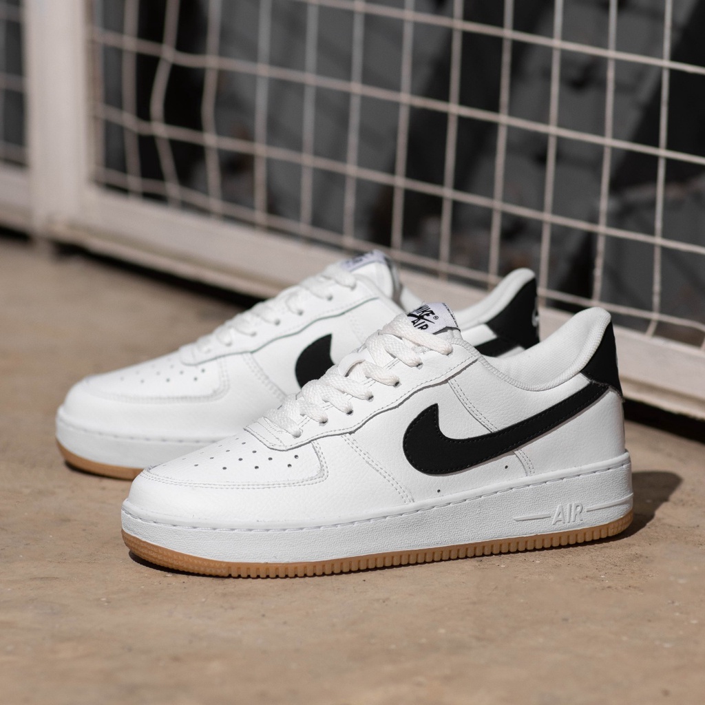 Nike air force 1 black white gum bottom hotsell