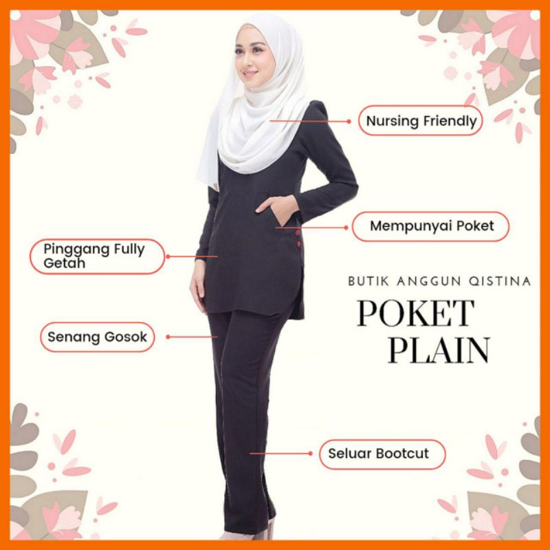 BAJU SCRUB UNIFORM JURURAWAT NURSE PLUSSIZE BAJU UNIFORM NURSE POKET ...